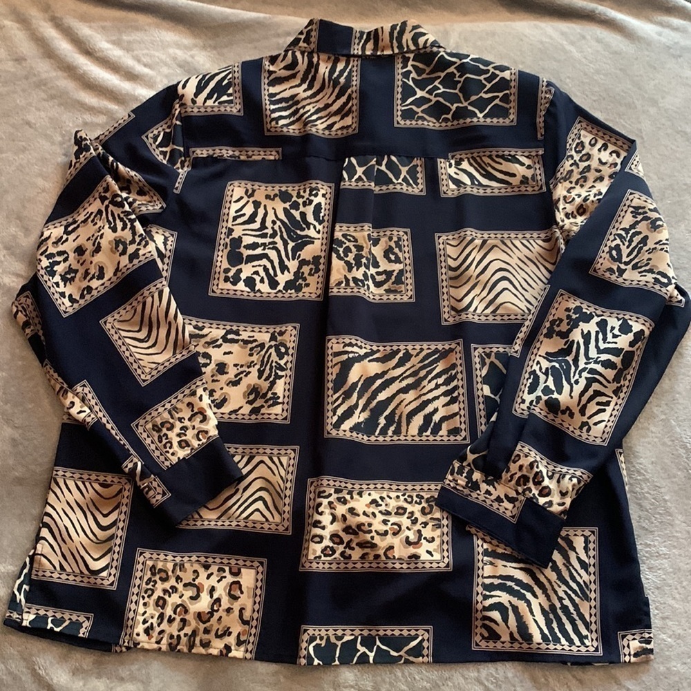 Vintage Alfred Dunner Animal Print Top - Picture 4 of 5